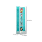 Adjustable Shelves White Glass Locking Curio Cabinet