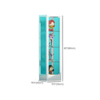 Adjustable Shelves White Glass Locking Curio Cabinet