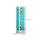 Adjustable Shelves White Glass Locking Curio Cabinet