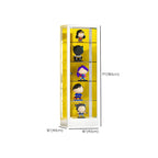 Adjustable Shelves White Glass Locking Curio Cabinet