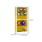 Adjustable Shelves White Glass Locking Curio Cabinet