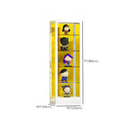Adjustable Shelves White Glass Locking Curio Cabinet