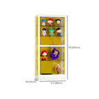 Adjustable Shelves White Glass Locking Curio Cabinet