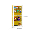 Adjustable Shelves White Glass Locking Curio Cabinet