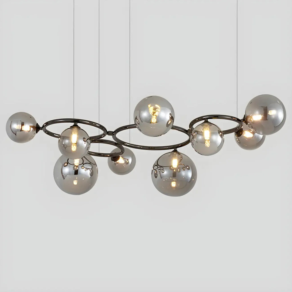 Artistic Modern Globe Glass Island Pendant Lights for Kitchen