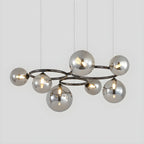 Artistic Modern Globe Glass Island Pendant Lights for Kitchen
