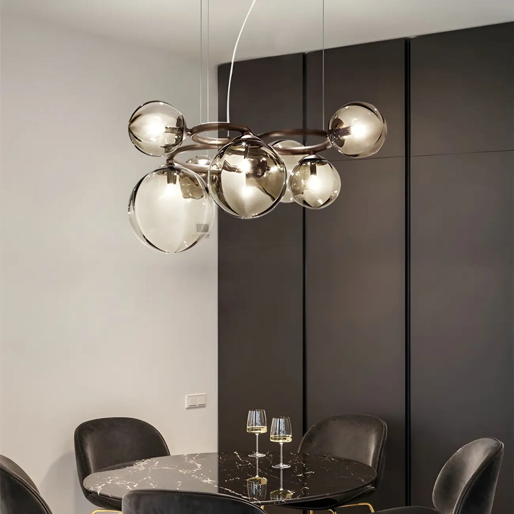 Artistic Modern Globe Glass Island Pendant Lights for Kitchen