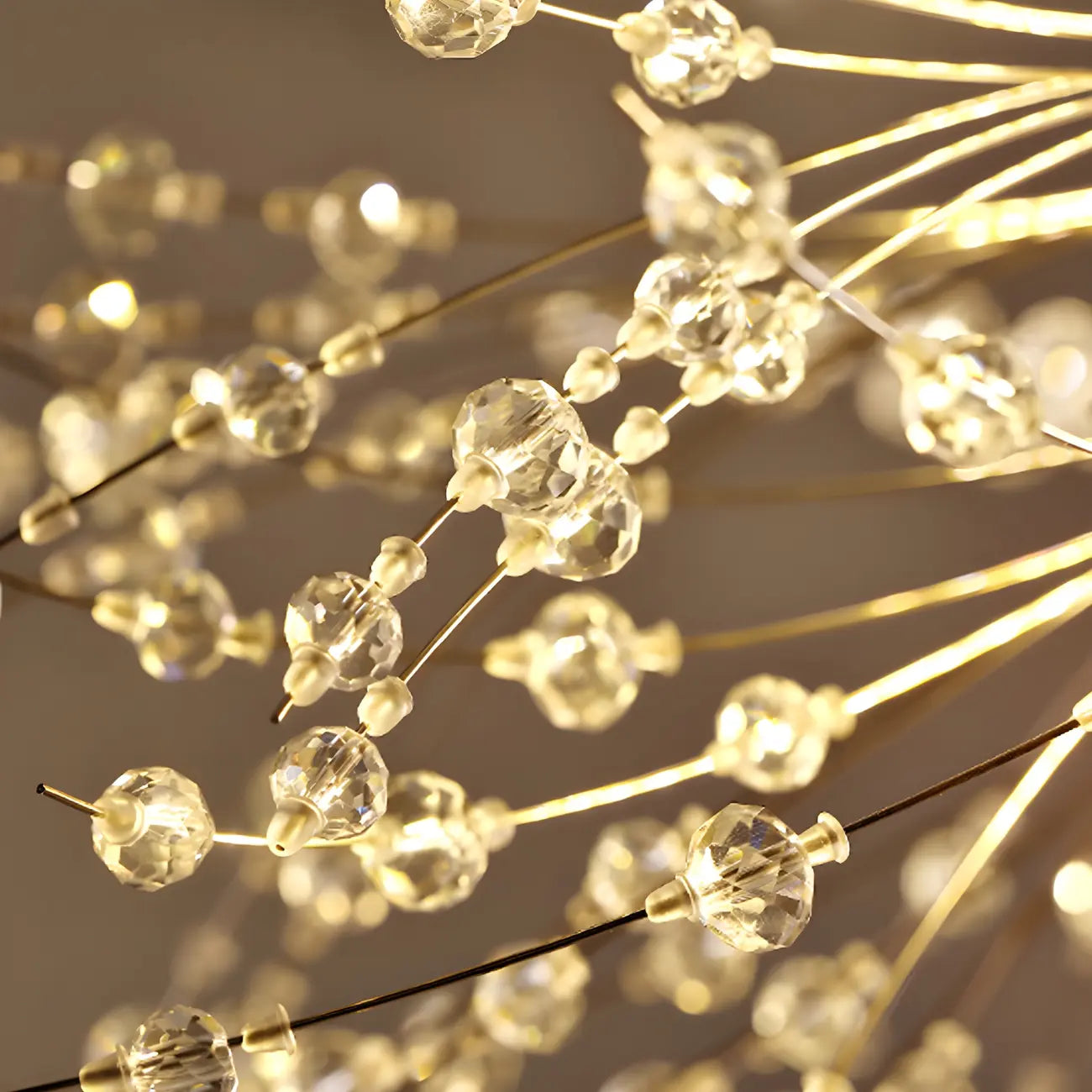 Adjustable Modern Gold Crystal Explosion Sputnik Chandelier