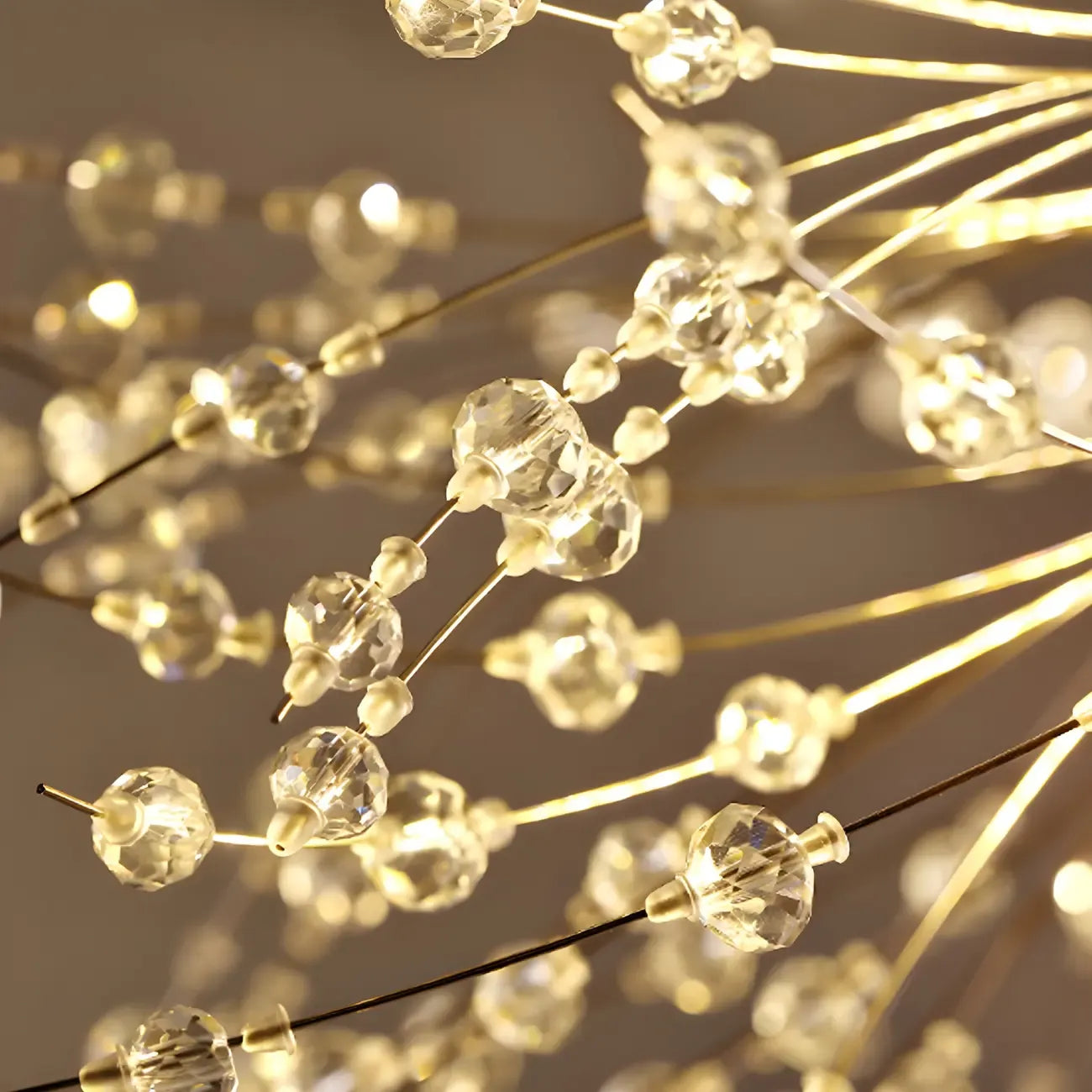 Adjustable Modern Gold Crystal Explosion Sputnik Chandelier