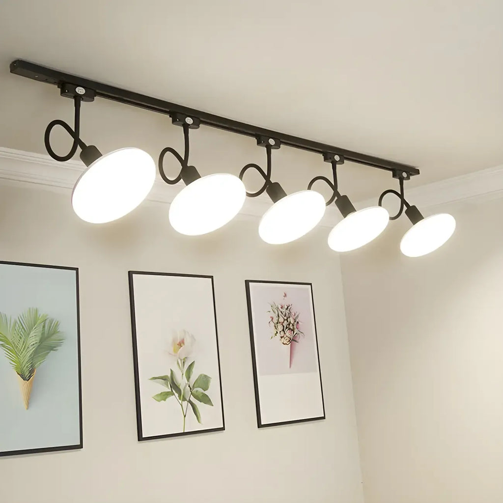 5-Light Modern LED Track Lighting with Adjustable Head