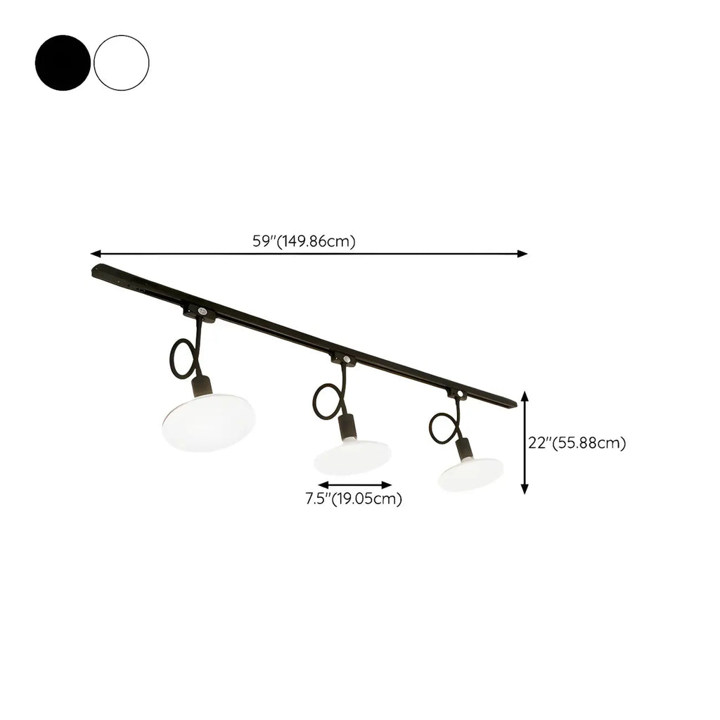5-Light Modern LED Track Lighting with Adjustable Head