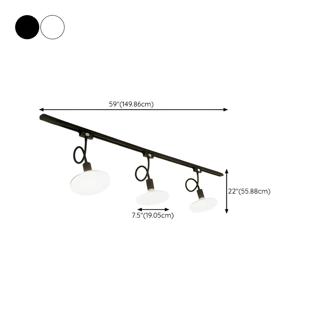 5-Light Modern LED Track Lighting with Adjustable Head