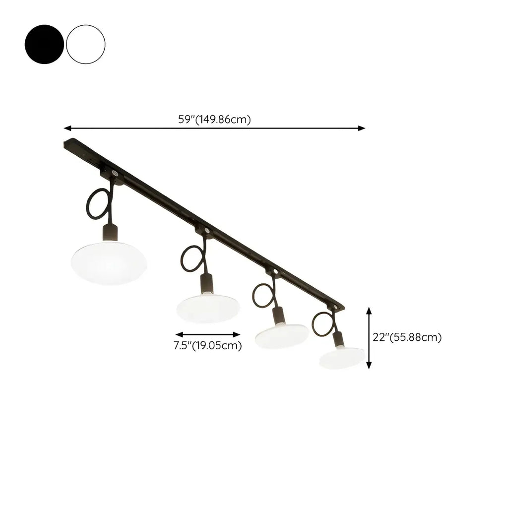 5-Light Modern LED Track Lighting with Adjustable Head