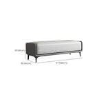 15 Wide Upholstered Rectangle Leather Bedroom Bench with Storage