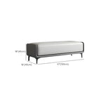 15 Wide Upholstered Rectangle Leather Bedroom Bench with Storage