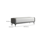 15 Wide Upholstered Rectangle Leather Bedroom Bench with Storage