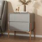 Morandi Cubic Leather Wood Small Bedside Table