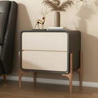Morandi Cubic Leather Wood Small Bedside Table