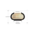 Black Ribbed Metal Warm Light Outdoor Post Lights