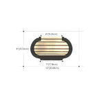 Black Ribbed Metal Warm Light Outdoor Post Lights