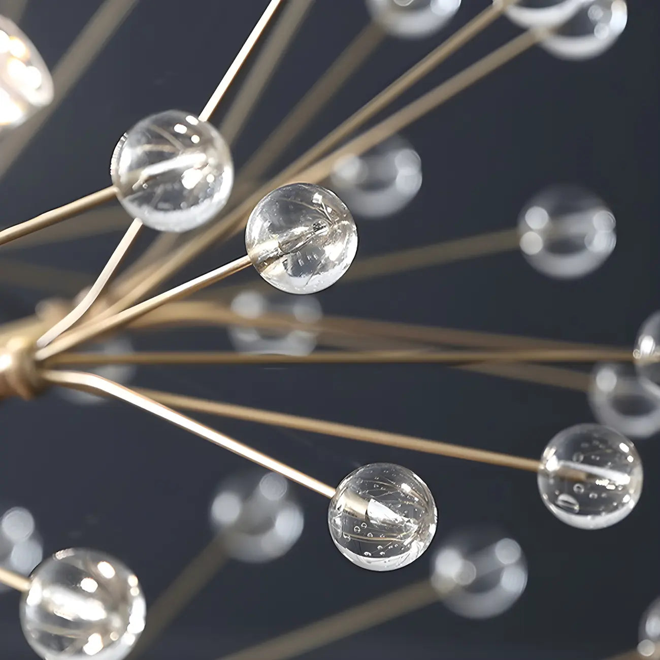 Modern Adjustable Gold Crystal Sputnik Starburst Chandelier