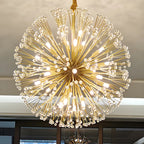 Modern Adjustable Gold Crystal Sputnik Starburst Chandelier