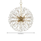 Modern Adjustable Gold Crystal Sputnik Starburst Chandelier