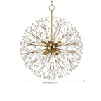Modern Adjustable Gold Crystal Sputnik Starburst Chandelier