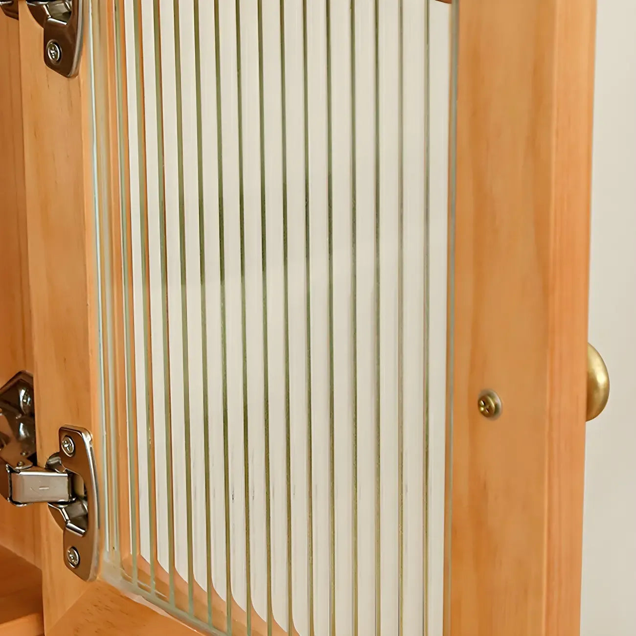 Adjustable Walnut Wood Glass Doors Dining Hutch Cabinet