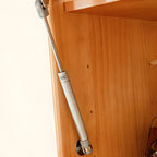 Adjustable Walnut Wood Glass Doors Dining Hutch Cabinet