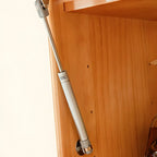 Adjustable Walnut Wood Glass Doors Dining Hutch Cabinet