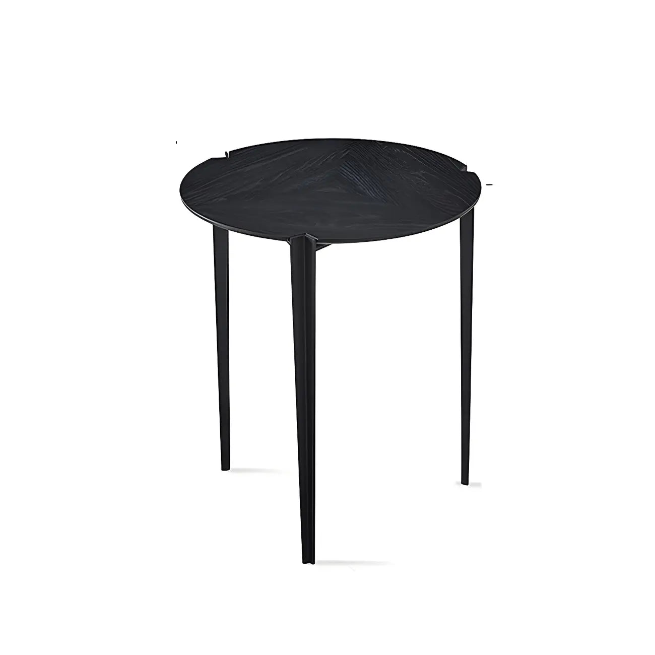 Black Scandinavian Chic Round Wood Coffee Table