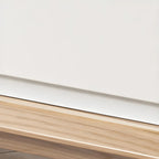 79 Natural Wood Long Floating TV Stand with Drawers