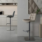 Modern Low Back Cushioned Swivel Adjustable Bar Stool