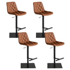 Modern Low Back Cushioned Swivel Adjustable Bar Stool