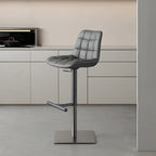 Modern Low Back Cushioned Swivel Adjustable Bar Stool