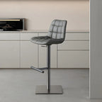 Modern Low Back Cushioned Swivel Adjustable Bar Stool