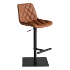 Modern Low Back Cushioned Swivel Adjustable Bar Stool