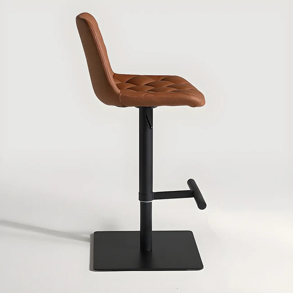 Modern Low Back Cushioned Swivel Adjustable Bar Stool
