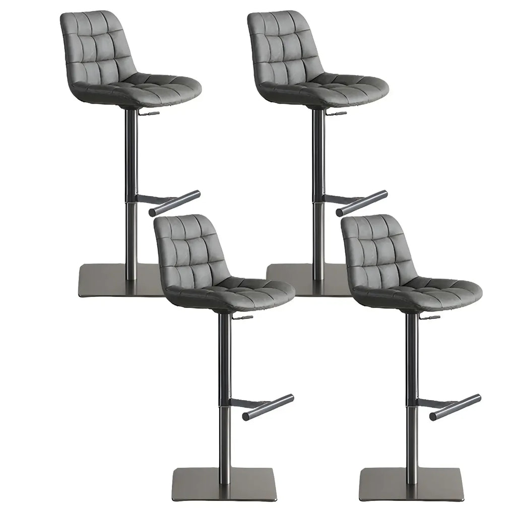 Modern Low Back Cushioned Swivel Adjustable Bar Stool