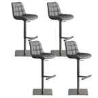 Modern Low Back Cushioned Swivel Adjustable Bar Stool