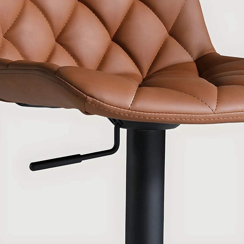 Modern Low Back Cushioned Swivel Adjustable Bar Stool