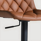 Modern Low Back Cushioned Swivel Adjustable Bar Stool