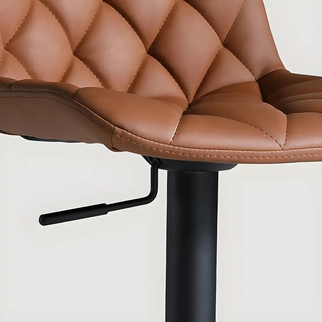 Modern Low Back Cushioned Swivel Adjustable Bar Stool