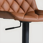 Modern Low Back Cushioned Swivel Adjustable Bar Stool