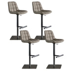 Modern Low Back Cushioned Swivel Adjustable Bar Stool