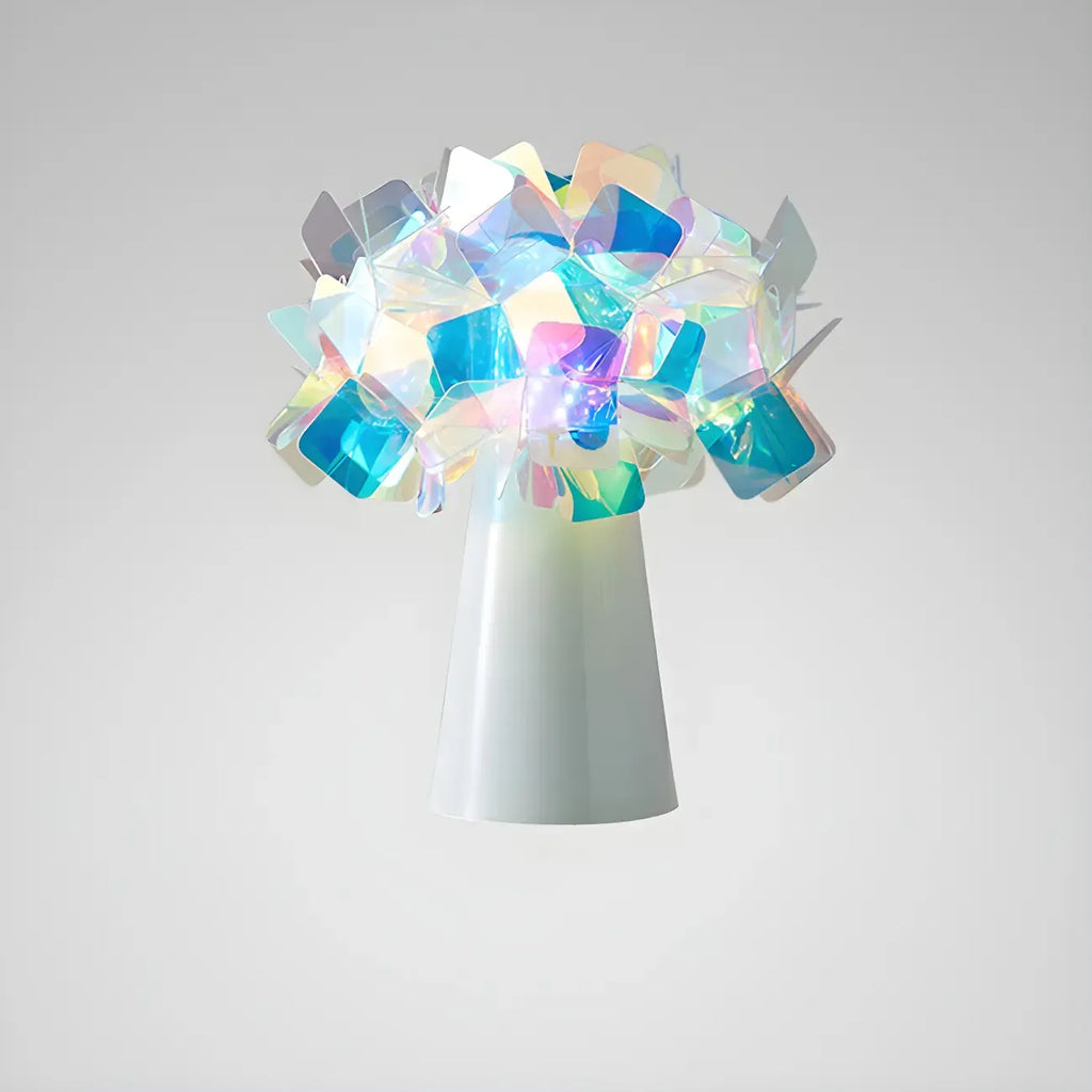 Orange Metal LED Flower Shaped Table Lamp for Bedroom