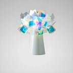 Orange Metal LED Flower Shaped Table Lamp for Bedroom