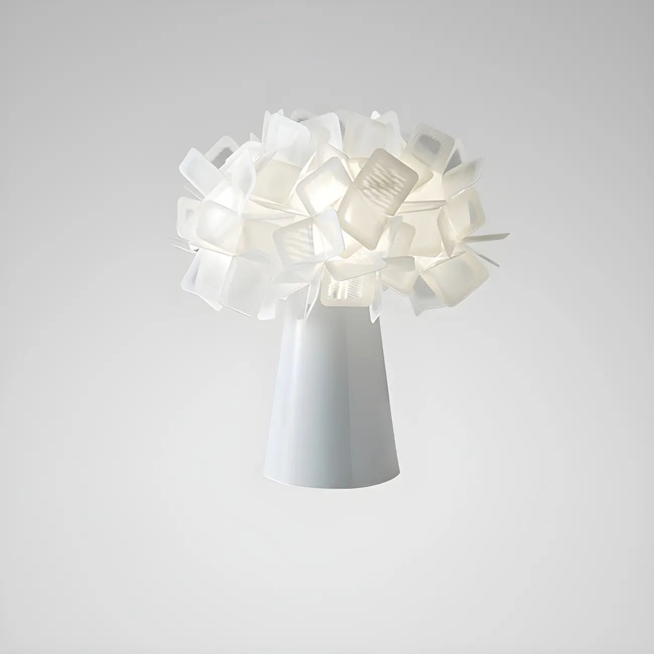 Orange Metal LED Flower Shaped Table Lamp for Bedroom