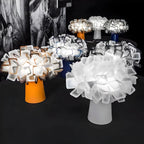 Orange Metal LED Flower Shaped Table Lamp for Bedroom